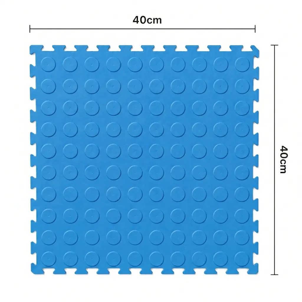 Piso Ciego Moneda Piso Ciego Moneda 40×40 cm — piso modular encastrable, color Azul Claro