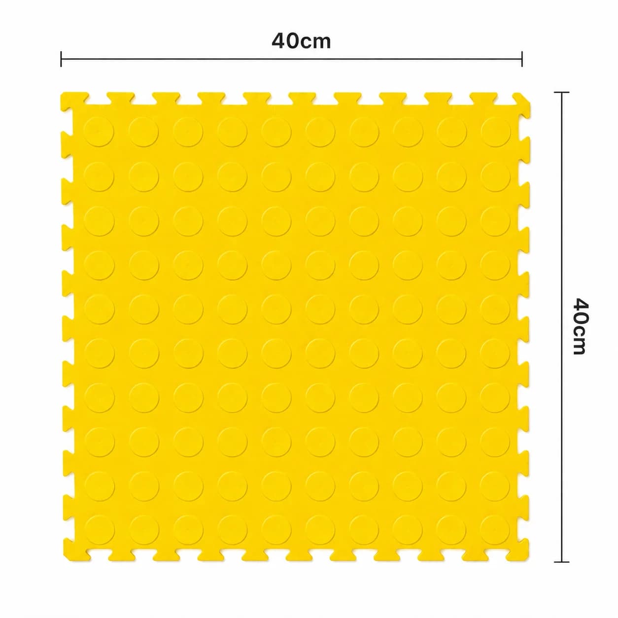 Piso Ciego Moneda Piso Ciego Moneda 40×40 cm — piso modular encastrable, color Amarillo