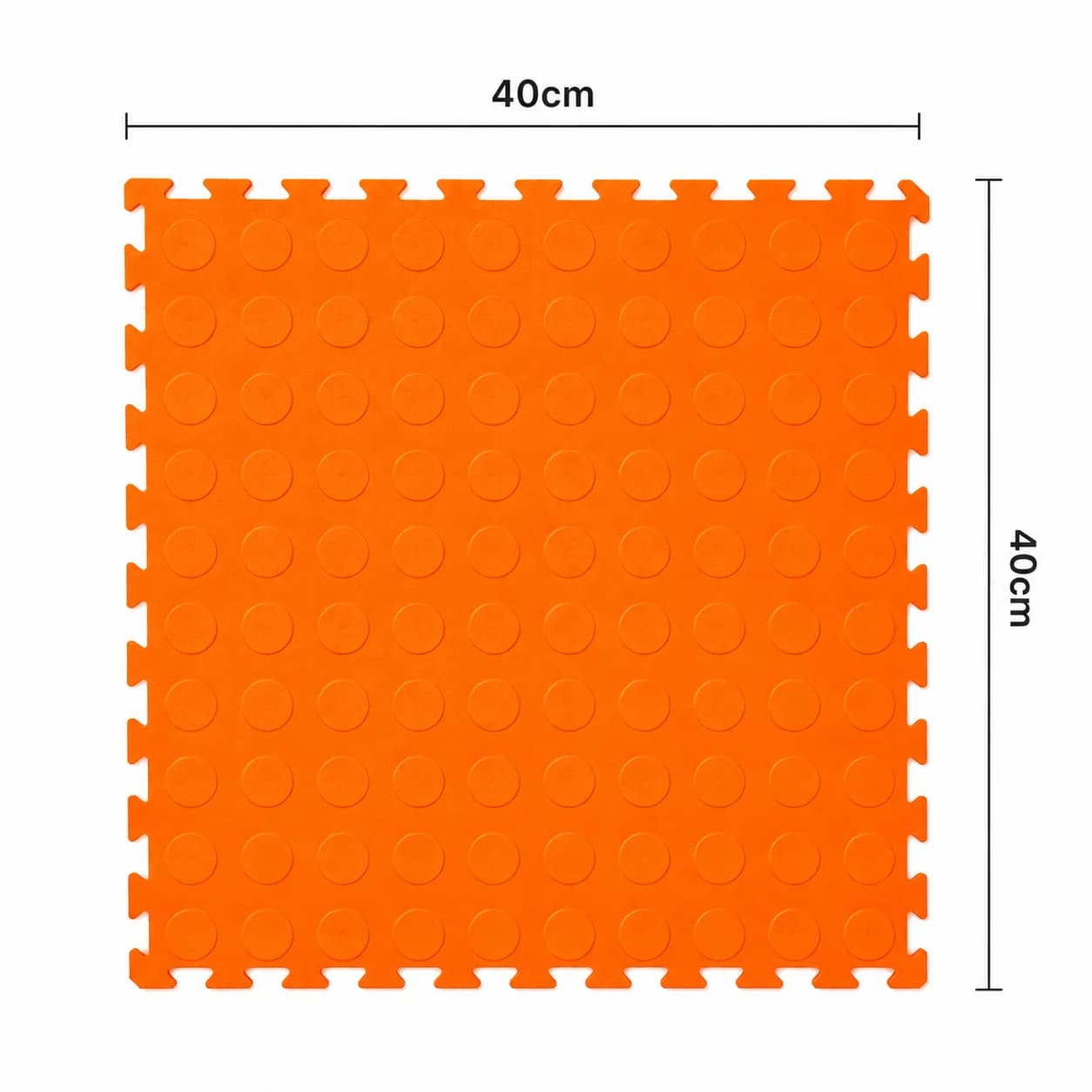 Piso Ciego Moneda Piso Ciego Moneda 40×40 cm — piso modular encastrable, color Naranja