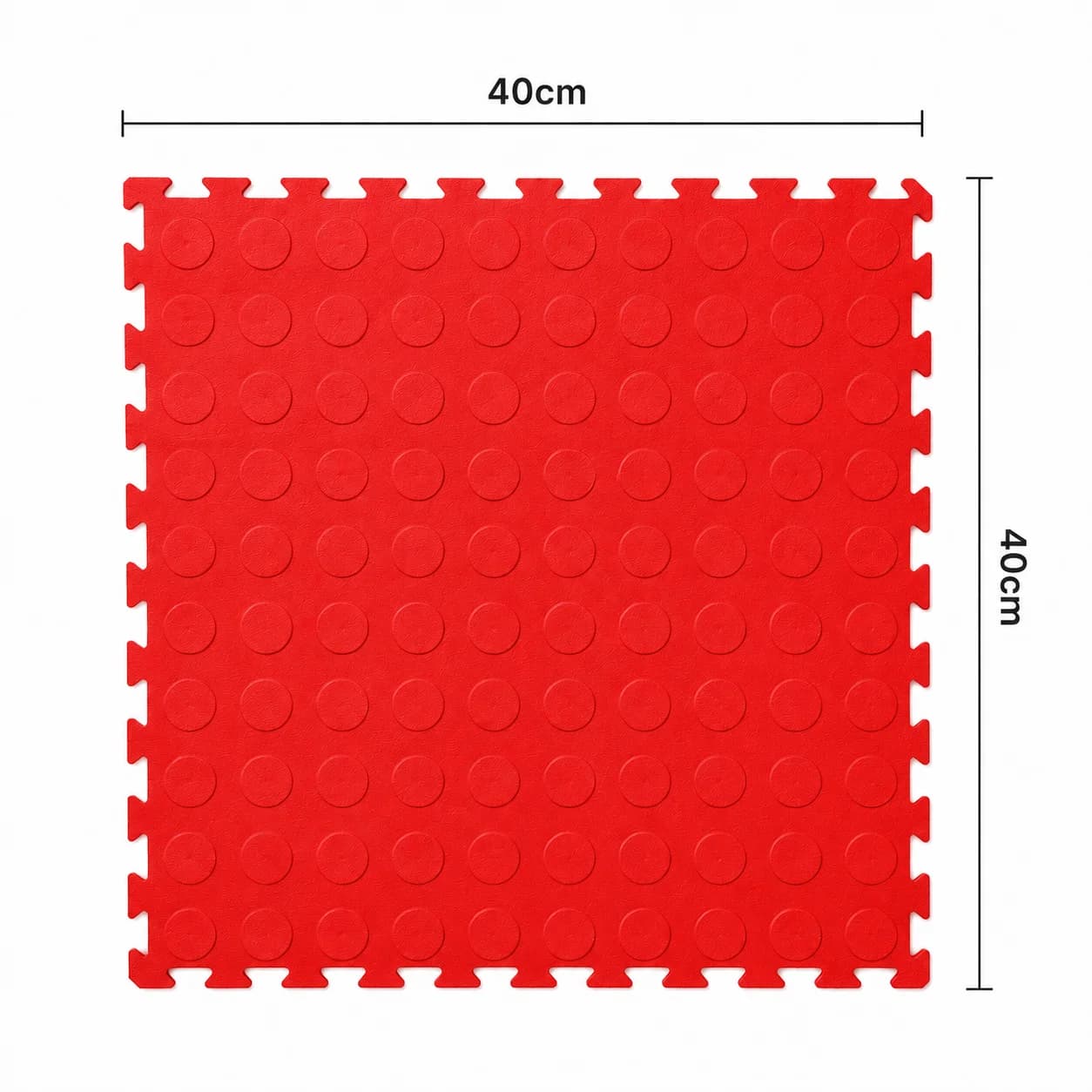 Piso Ciego Moneda Piso Ciego Moneda 40×40 cm — piso modular encastrable, color Rojo