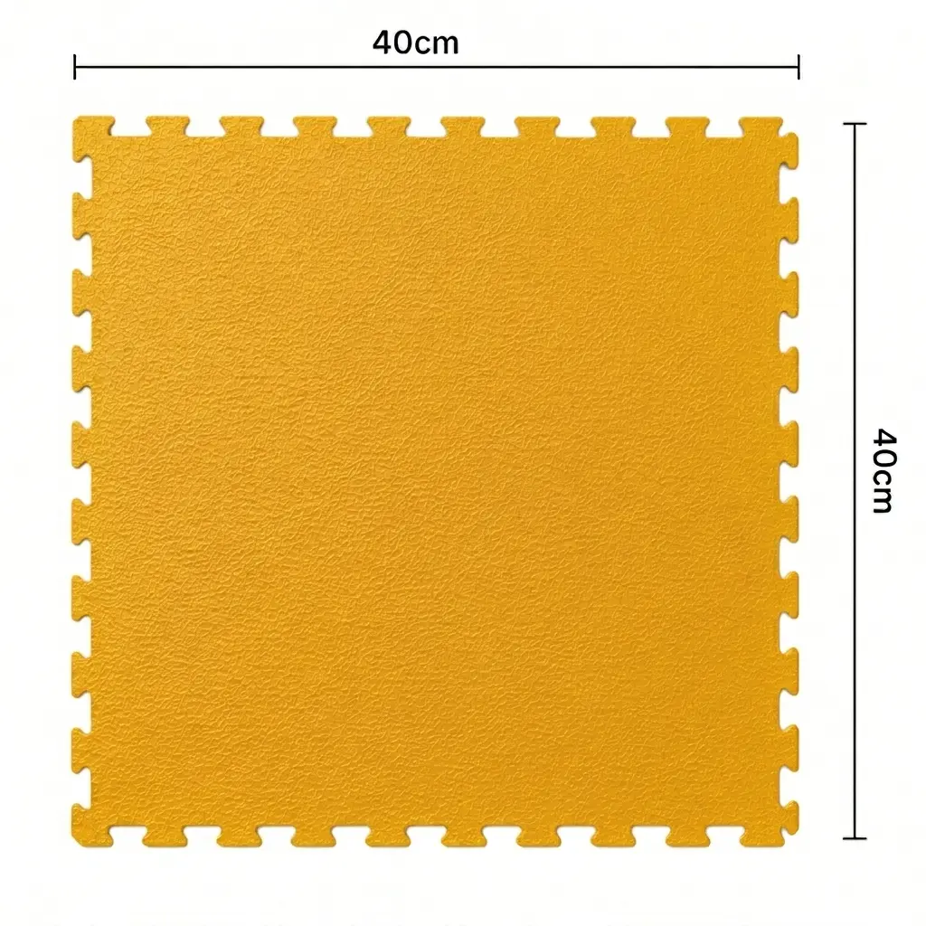 Piso Ciego Trama Piso Ciego Trama 40×40 cm — piso modular encastrable, color Amarillo