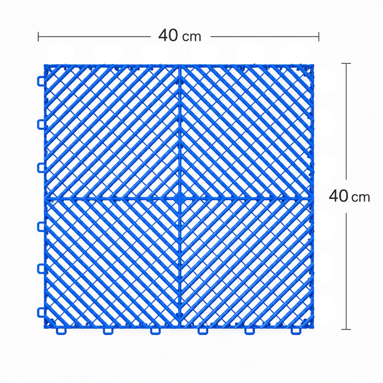 Piso Rejilla Piso Rejilla 40×40 cm — piso modular encastrable, color Azul Oscuro